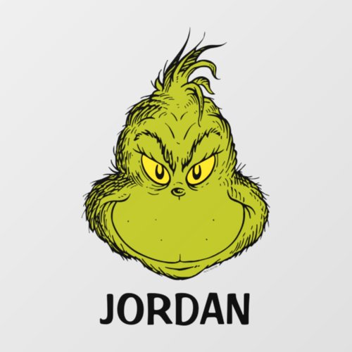 Classic The Grinch  Add Your Name Wall Decal