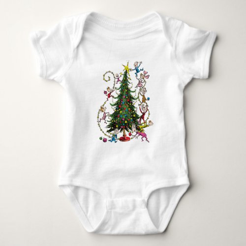 Classic The Grinch  Christmas Tree Baby Bodysuit