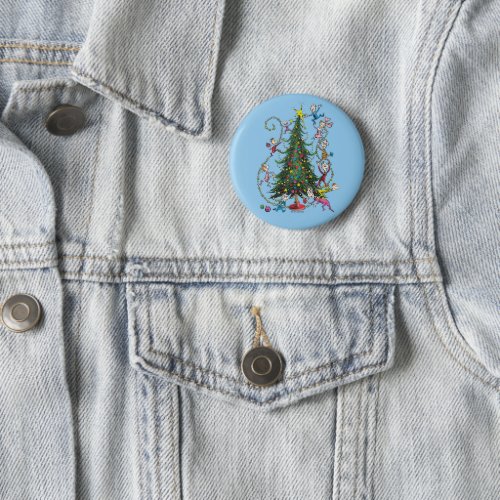 Classic The Grinch  Christmas Tree Button