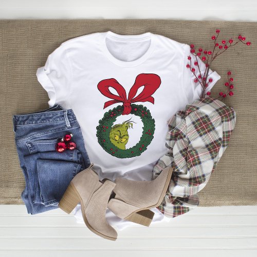 Classic The Grinch  Christmas Wreath T_Shirt