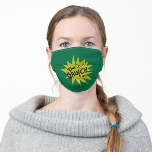 Classic The Grinch  Green Starburst Adult Cloth Face Mask