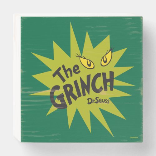 Classic The Grinch  Green Starburst Wooden Box Sign