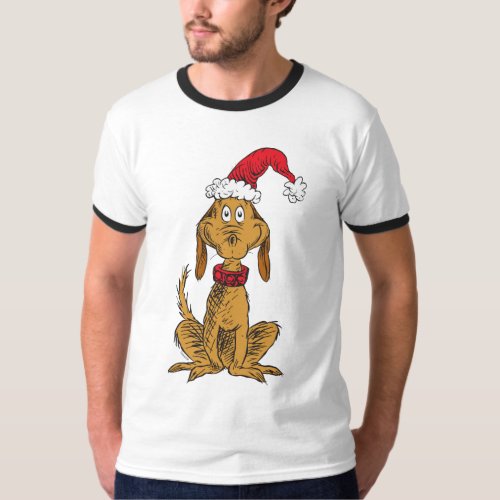 Classic The Grinch  Max _ Santa Hat T_Shirt