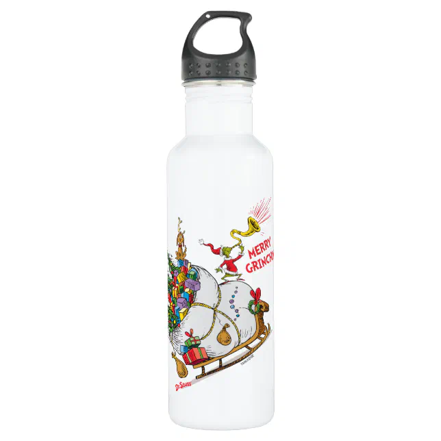 Classic The Grinch | Merry Grinchmas! Water Bottle | Zazzle