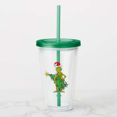 Classic The Grinch  Naughty Acrylic Tumbler