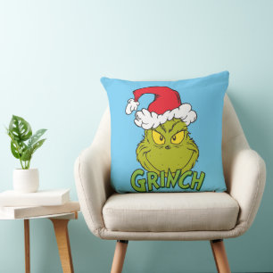 Classic The Grinch Naughty or Nice Throw Pillow