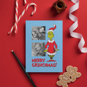 Classic The Grinch   Santa Claus Holiday Card