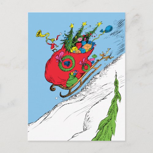Classic The Grinch  The Grinch  Max Runaway Slei Postcard