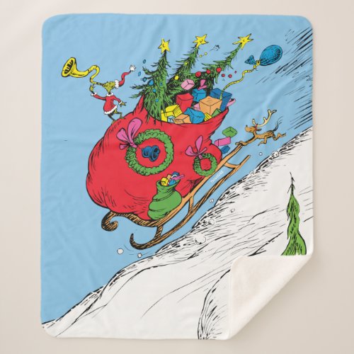 Classic The Grinch  The Grinch  Max Runaway Slei Sherpa Blanket