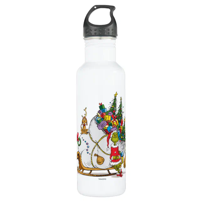 Classic The Grinch | The Grinch & Max Runaway Slei Water Bottle | Zazzle