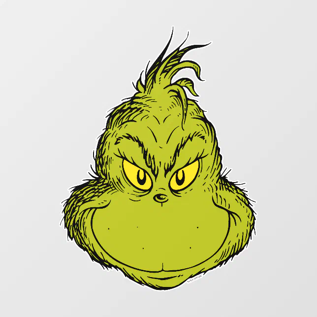 Classic The Grinch Wall Decal Zazzle
