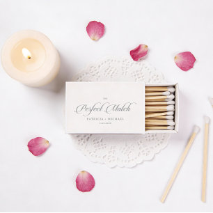 Classic The Perfect Match Wedding Matchboxes
