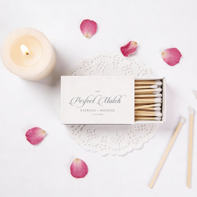 Classic The Perfect Match Wedding Matchboxes (Creator Uploaded)