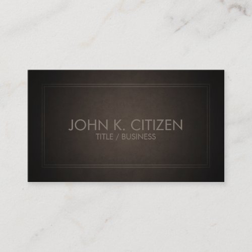 Classic Thin Border Brown Business Card