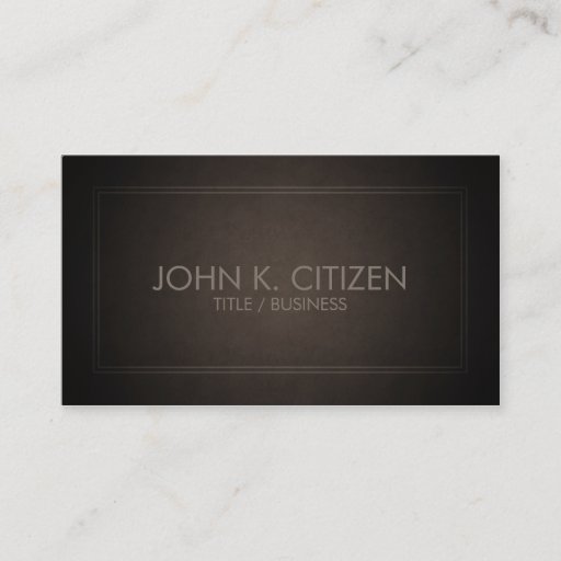 Customizable Classic Thin Border Brown Business Card