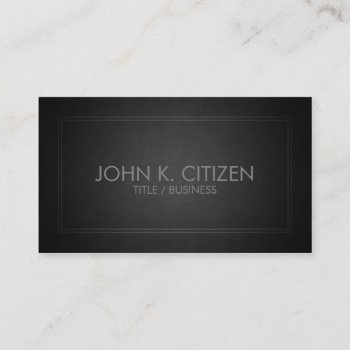 Classic Thin Border Gray Business Card by inkbrook at Zazzle