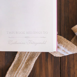 Classic This Book Belongs To Custom Script Name Embosser