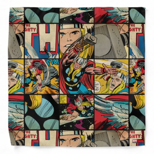 Classic Thor Comic Book Pattern Bandana