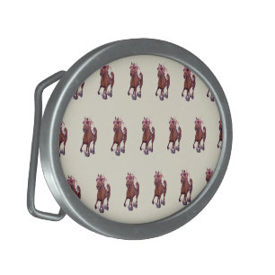 Classic Thoroughbred Champioin Race Horse Wins Belt Buckle