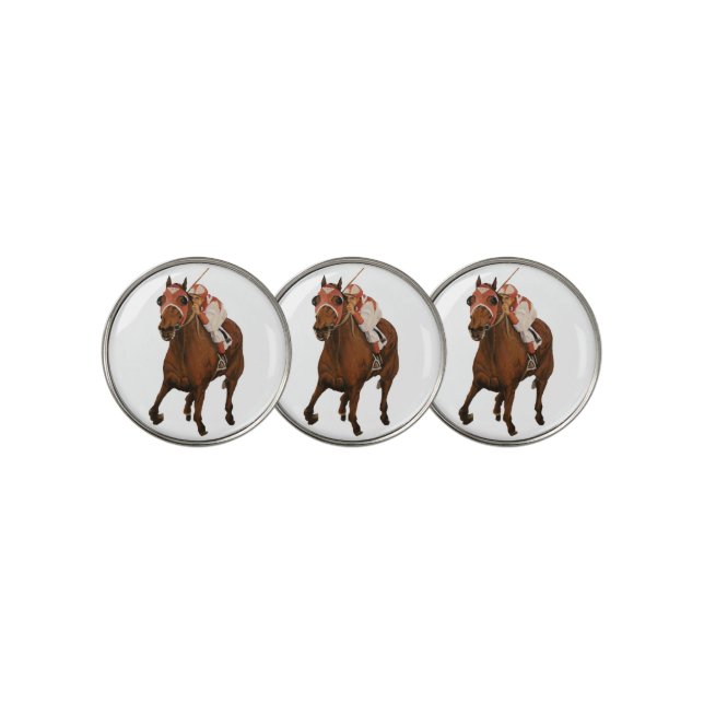 Classic Thoroughbred Victory Golf Ball Marker (3 Up)
