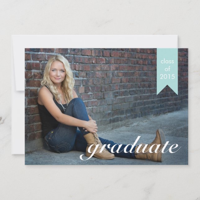 Classic Tiffany Graduation Announcement - Invite (Front)