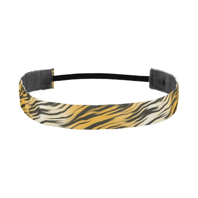 Classic Tiger Stripes Print Pattern Athletic Headband (Front)