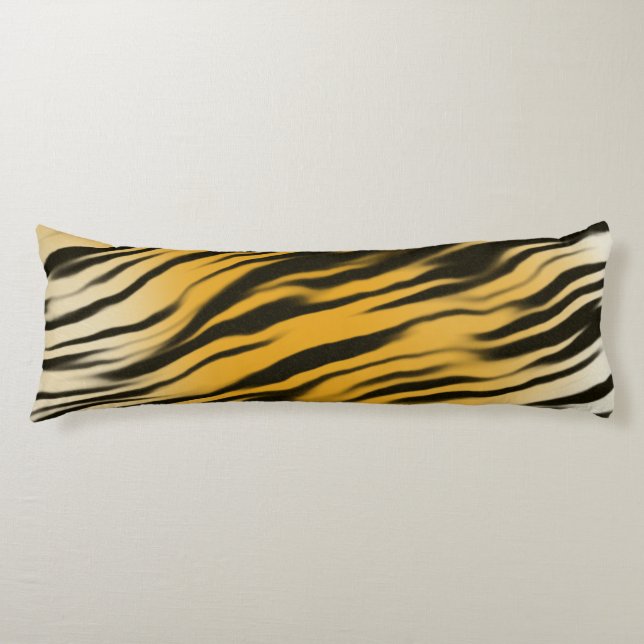 Classic Tiger Stripes Print Pattern Body Pillow (Front)