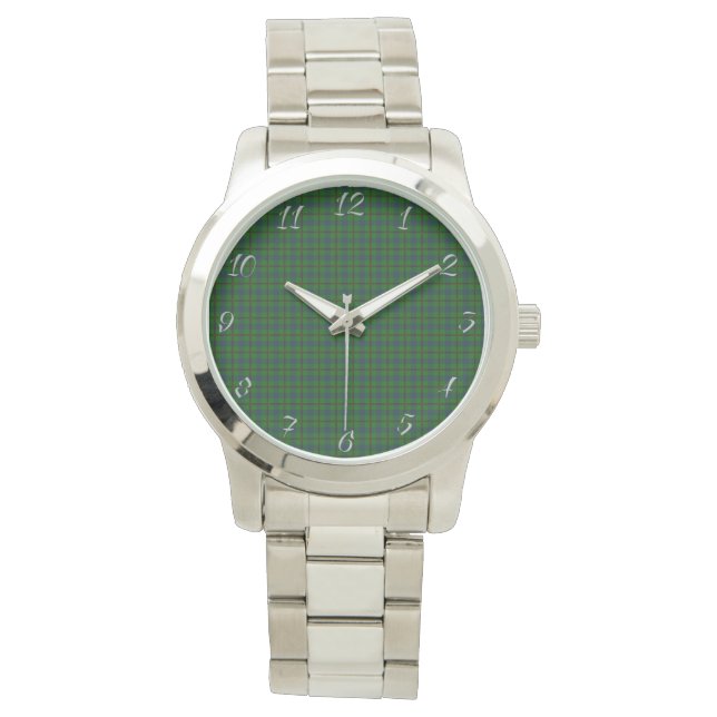 Classic Timeless Clan Agnew Hunting Plaid Tartan G Watch (Front)