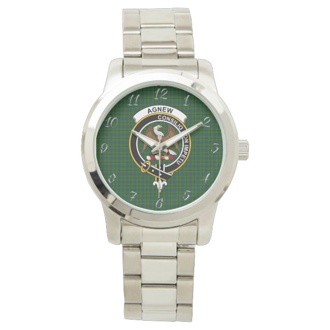 Classic Timeless Clan Agnew Hunting Tartan Plaid G Watch (Front)