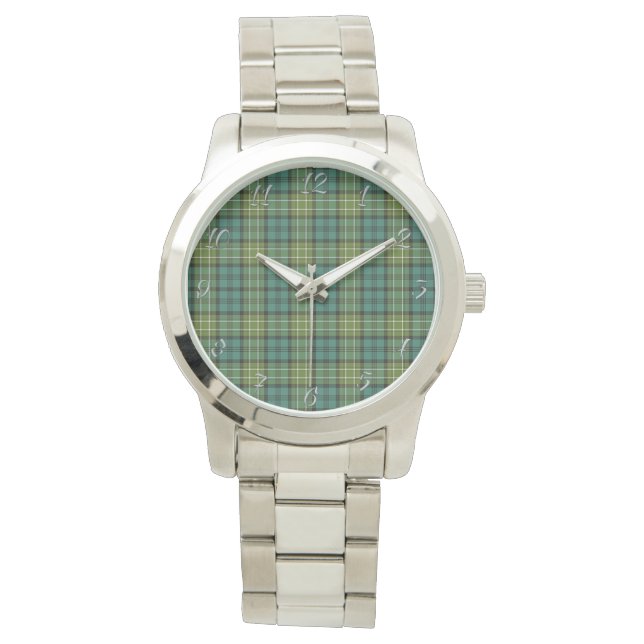 Classic Timeless Clan Allan Tartan Plaid Gift Watch (Front)