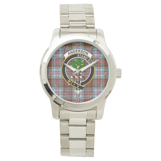 Classic Timeless Clan Anderson Ancient Tartan Plai Watch (Front)