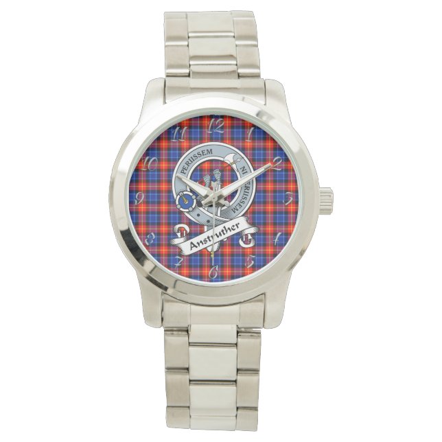 Classic Timeless Clan Anstruther Badge Tartan Plai Watch (Front)