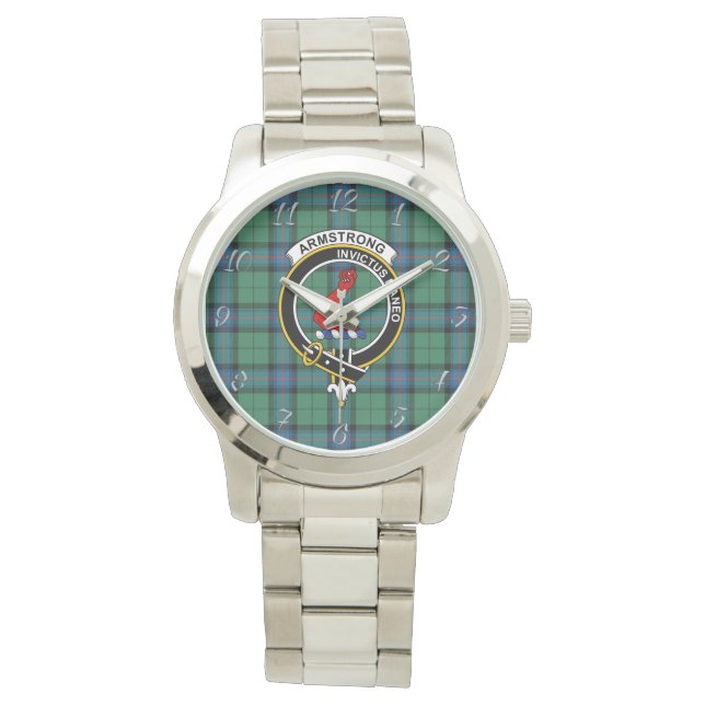 Classic Timeless Clan Armstrong Ancient Tartan Pla Watch (Front)
