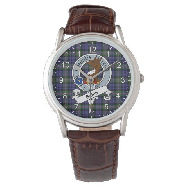 Classic Timeless Clan Baird Badge Tartan Plaid Watch (Front)