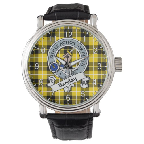 Classic Timeless Clan Barclay Badge Tartan Plaid Watch