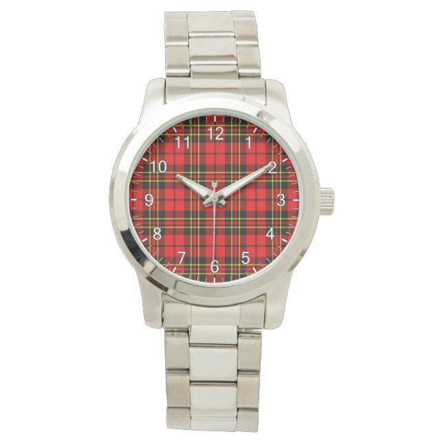 Classic Timeless Clan Brodie Tartan Plaid Gift Watch (Front)