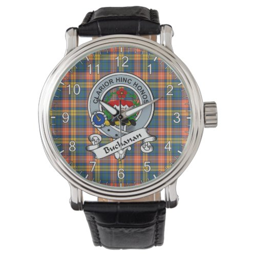 Classic Timeless Clan Buchanan Badge Tartan Plaid  Watch