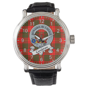 Classic Timeless Clan Cameron Modern Badge Tartan  Watch
