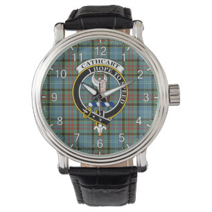 Classic Timeless Clan Cathcart Tartan Badge Plaid Watch