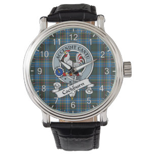 Classic Timeless Clan Cockburn Badge Tartan Watch