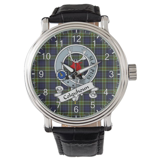 Classic Timeless Clan Colquhoun Modern Badge Tarta Watch (Front)