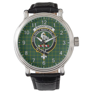 Classic Timeless Clan Cranstoun Modern Tartan Badg Watch