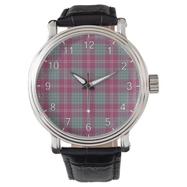 Classic Timeless Clan Crawford Ancient Tartan Plai Watch (Front)