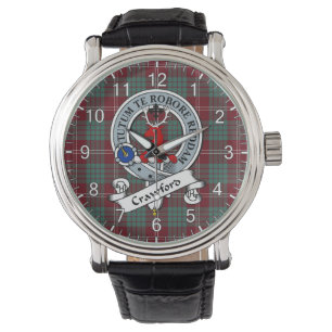 Classic Timeless Clan Crawford Badge Tartan Watch
