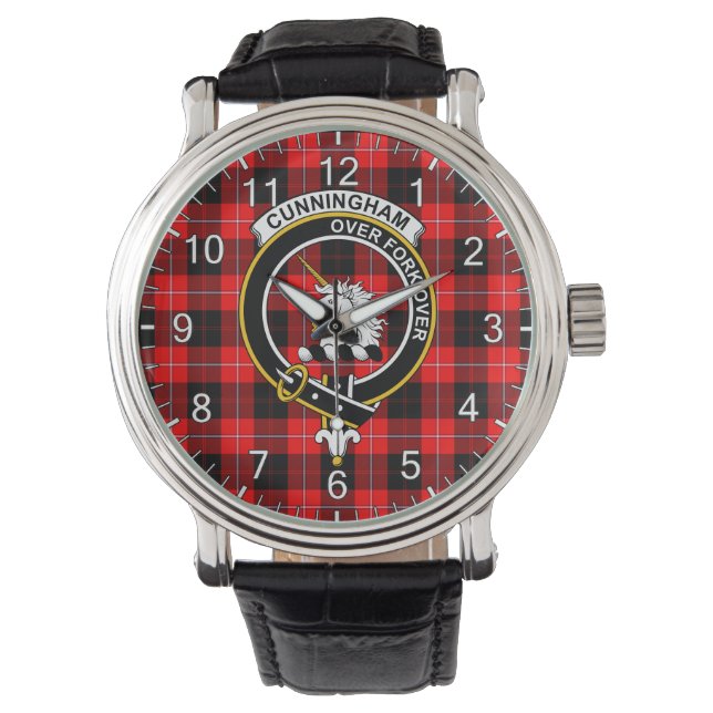 Classic Timeless Clan Cunningham Modern Tartan Bad Watch (Front)
