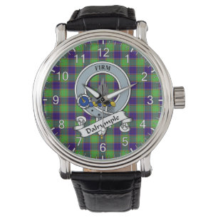 Classic Timeless Clan Dalrymple Badge Tartan Watch