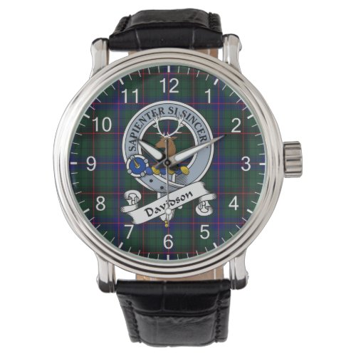 Classic Timeless Clan Davidson Badge Tartan Watch