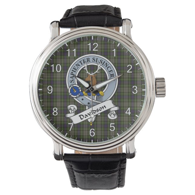 Classic Timeless Clan Davidson Tulloch Dress Badge Watch (Front)