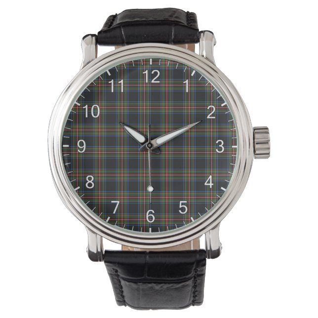Classic Timeless Clan Denniston Tartan Plaid Gift  Watch (Front)