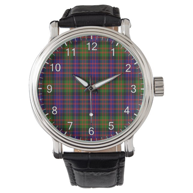 Classic Timeless Clan Donaldson Tartan Plaid Gift  Watch (Front)